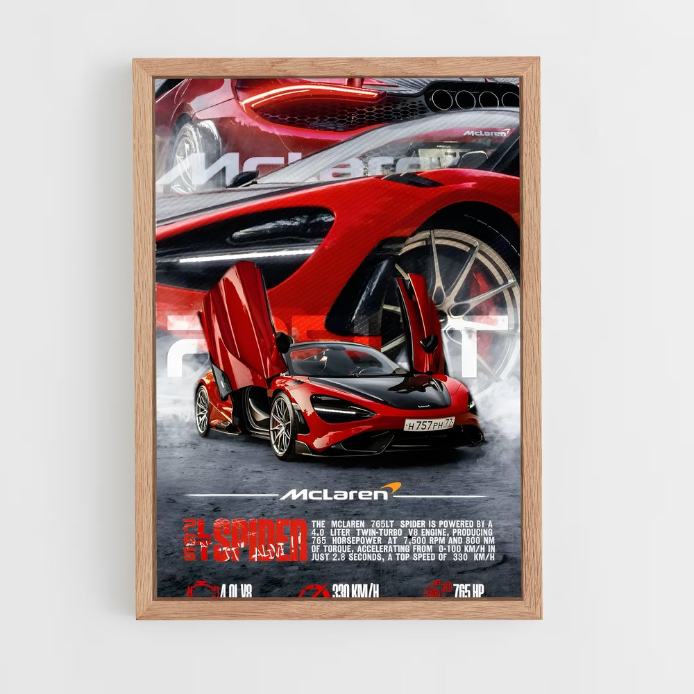 Poster splendide araignée – affiche Mclaren (vue 4)